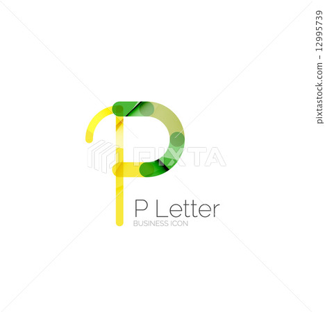 Minimal P font or letter logo design Minimal P font or letter logo design 12995739