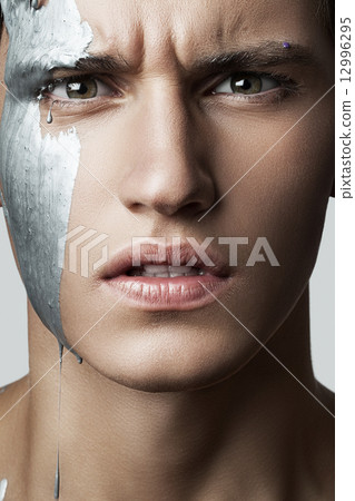 handsome man in paint handsome man in paint 12996295