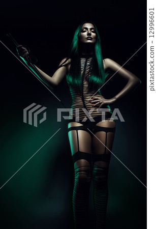 fetish woman with whip 12996601