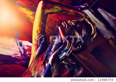 passionate woman with bodyart passionate woman with bodyart 12996759