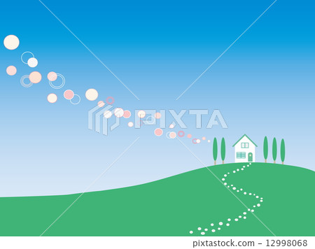 夏天風景風清楚的藍天 12998068