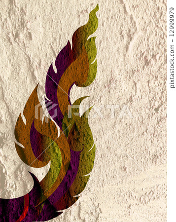 Line Thai art on wall texture background design Line Thai art on wall texture background design 12999979
