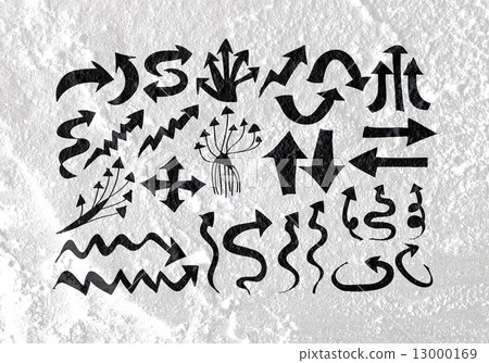 Arrow and Hand drawn sketch arrows collection on wall texture b Arrow and Hand drawn sketch arrows collection on wall texture b 13000169