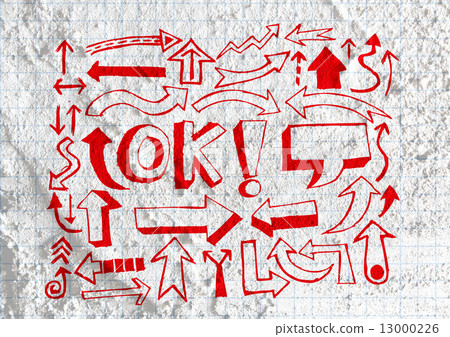 Arrow and Hand drawn sketch arrows collection on wall texture b Arrow and Hand drawn sketch arrows collection on wall texture b 13000226