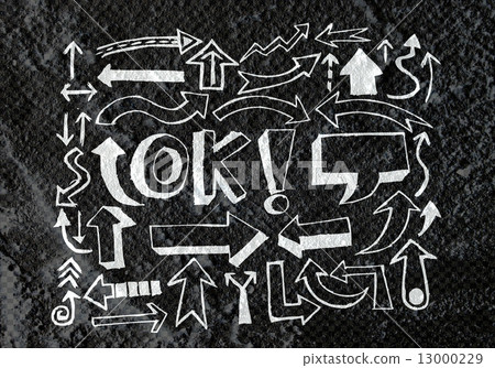 Arrow  and Hand drawn sketch arrows collection on wall texture b 13000229