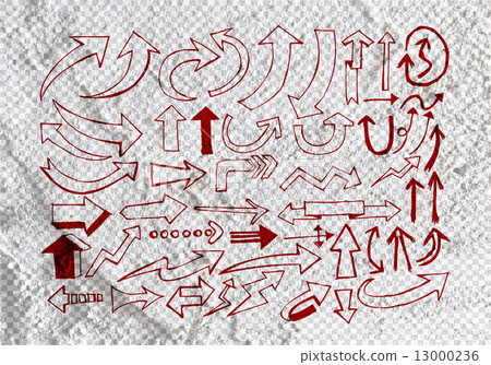 Arrow and Hand drawn sketch arrows collection on wall texture b Arrow and Hand drawn sketch arrows collection on wall texture b 13000236
