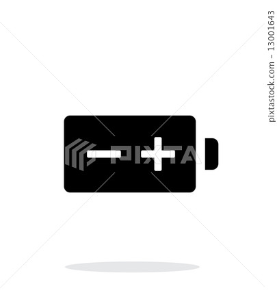 Polarity battery simple icon on white background. 13001643