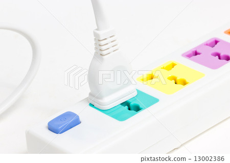 Close up of multiple plug socket. 13002386