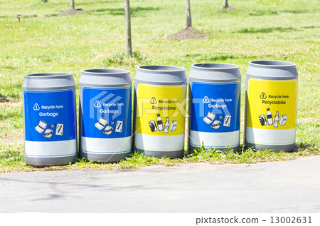 Recycling bins for collection of recycle materials. 13002631