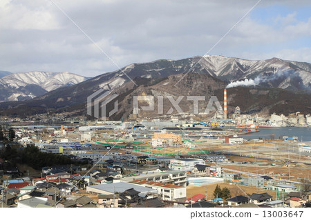2014年東日本大地震後的大船渡市 2014年東日本大地震後的大船渡市 13003647