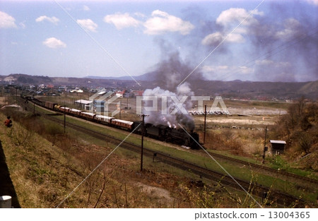 Showa 50 D51 Towing Freight Train Hokkaido Muroran Main Line Shirao 13004365