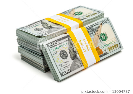 Bundles of 100 US dollars 2013 edition banknotes Bundles of 100 US dollars 2013 edition banknotes 13004787