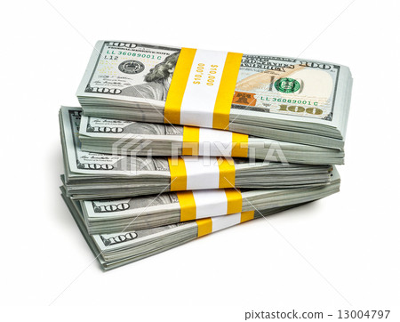 Bundles of 100 US dollars 2013 edition banknotes Bundles of 100 US dollars 2013 edition banknotes 13004797