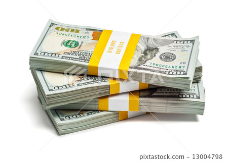 Bundles of 100 US dollars 2013 edition banknotes Bundles of 100 US dollars 2013 edition banknotes 13004798