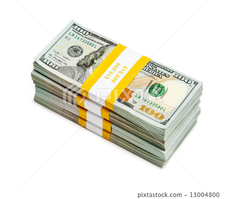 Bundles of 100 US dollars 2013 edition banknotes Bundles of 100 US dollars 2013 edition banknotes 13004800
