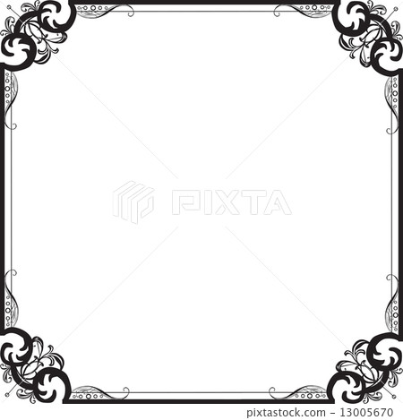 frame in vintage style with filigree pattern 13005670