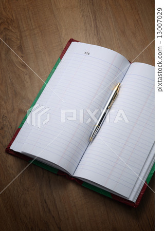 Account book behind business success. 13007029
