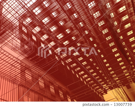 Abstract modern building Abstract modern building 13007739