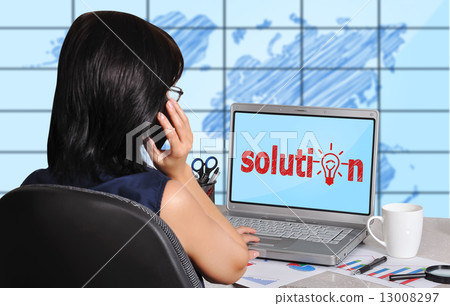 woman looking at laptop woman looking at laptop 13008297