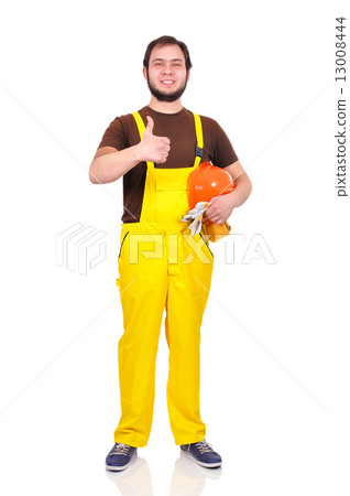builder with thumb up builder with thumb up 13008444