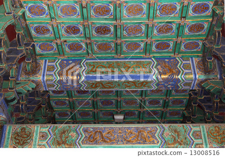 Temple of Heaven (Altar of Heaven)-- Inside the Hall of Prayer for Good Harvests, Beijing, China Temple of Heaven (Altar of Heaven)-- Inside the Hall of Prayer for Good Harvests, Beijing, China 13008516