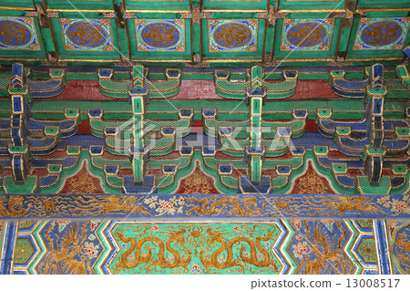 Temple of Heaven (Altar of Heaven)-- Inside the Hall of Prayer for Good Harvests, Beijing, China Temple of Heaven (Altar of Heaven)-- Inside the Hall of Prayer for Good Harvests, Beijing, China 13008517