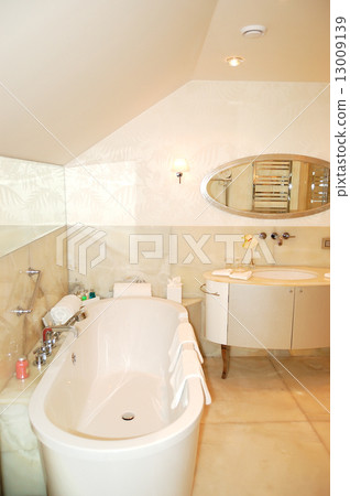 Bathroom interior in the luxury hotel at ski resort, Strbske ple 13009139