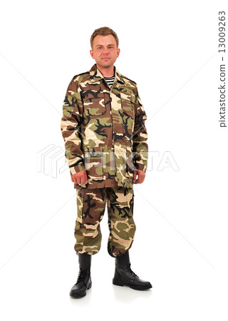 man in camouflage 13009263