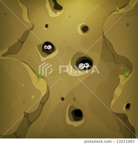 Funny Eyes Inside Mountains Wall 13011065