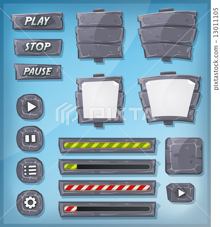 Cartoon Stone And Rock Icons For Ui Game Cartoon Stone And Rock Icons For Ui Game 13011105