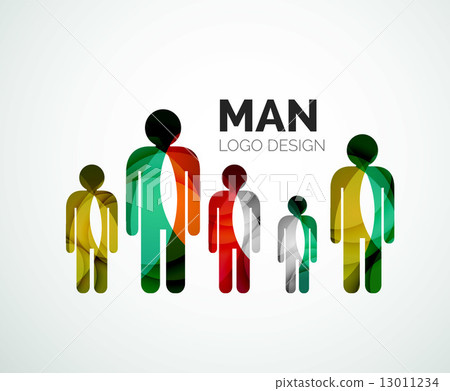 Abstract logo - man icon - Stock Illustration [13011234] - PIXTA