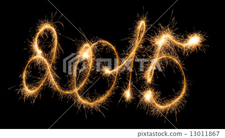 Happy New Year - 2015 with sparklers Happy New Year - 2015 with sparklers 13011867
