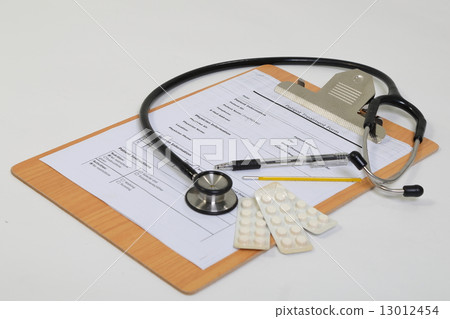 Table Stethoscope clipboard medical health  13012454