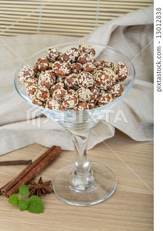 Peanut in honey with sesame seeds 13012838