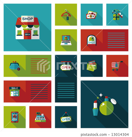 shopping flat app ui background,eps10 13014304