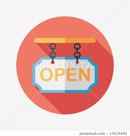 shopping store sign flat icon with long shadow,eps10 shopping store sign flat icon with long shadow,eps10 13014440