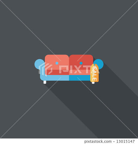 shopping sale sofa flat icon with long shadow,eps10 shopping sale sofa flat icon with long shadow,eps10 13015147