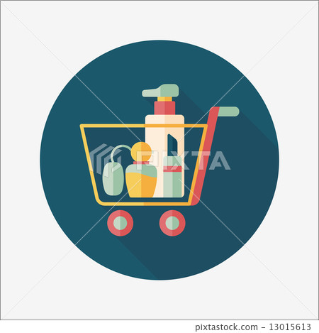 shopping perfume and lipsticks flat icon with long shadow,eps10 shopping perfume and lipsticks flat icon with long shadow,eps10 13015613