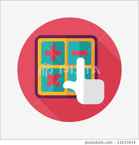 shopping calculator flat icon with long shadow,eps10 shopping calculator flat icon with long shadow,eps10 13015614