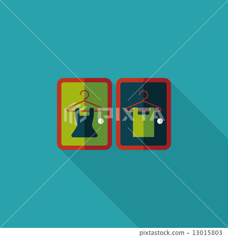 Fitting room flat icon with long shadow,eps10 - Stock Illustration ...