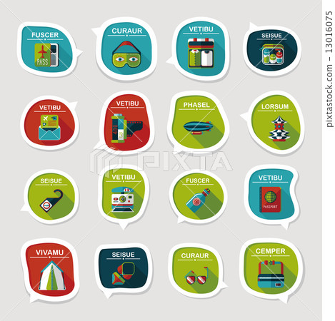 Travel bubble speech banner design flat background set, eps10 Travel bubble speech banner design flat background set, eps10 13016075
