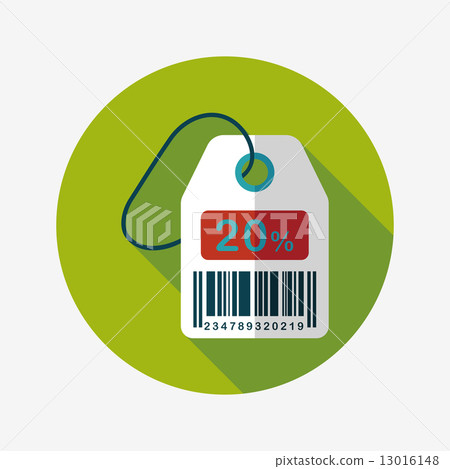 shopping sale price tag flat icon with long shadow,eps10 13016148