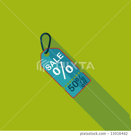 插圖素材: shopping sale price tag flat icon with long shadow,eps