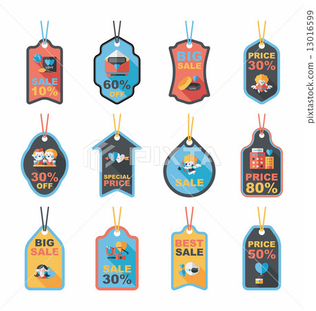 Valentine***s Day tag banner flat design background set, eps10 Valentine***s Day tag banner flat design background set, eps10 13016599