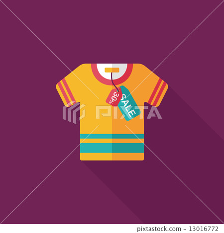 shopping clothes flat icon with long shadow,eps10 13016772