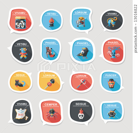 Halloween bubble speech banner design flat background set, eps10 Halloween bubble speech banner design flat background set, eps10 13016822
