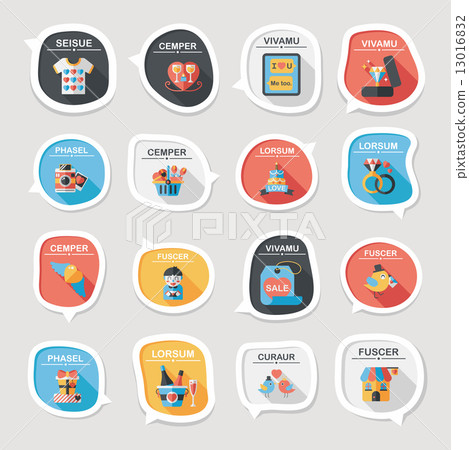 Valentine***s Day speech bubble banner flat design background se 13016832
