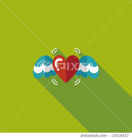 Valentine's Day love heart flat icon with long shadow,eps10 Valentine's Day love heart flat icon with long shadow,eps10 13016837