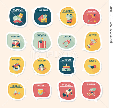 Valentine***s Day speech bubble banner flat design background se Valentine***s Day speech bubble banner flat design background se 13016849
