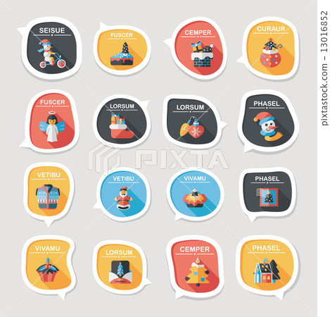 Christmas bubble speech banner design flat background set, eps10 Christmas bubble speech banner design flat background set, eps10 13016852